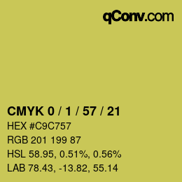 Color code: CMYK 0 / 1 / 57 / 21 | qconv.com