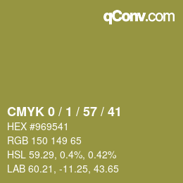 Código de color: CMYK 0 / 1 / 57 / 41 | qconv.com