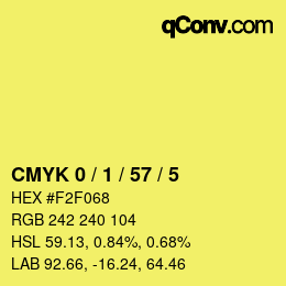 Color code: CMYK 0 / 1 / 57 / 5 | qconv.com