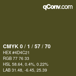 カラーコード: CMYK 0 / 1 / 57 / 70 | qconv.com