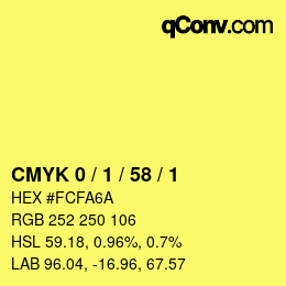 Color code: CMYK 0 / 1 / 58 / 1 | qconv.com