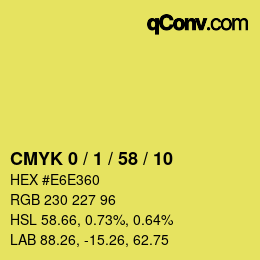 Color code: CMYK 0 / 1 / 58 / 10 | qconv.com