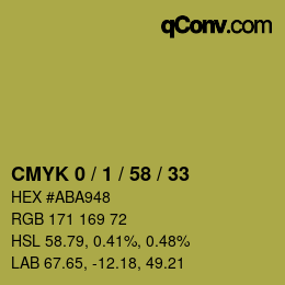 Color code: CMYK 0 / 1 / 58 / 33 | qconv.com