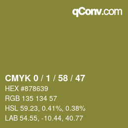 Color code: CMYK 0 / 1 / 58 / 47 | qconv.com