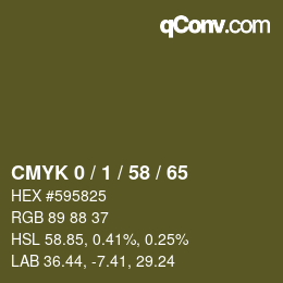 Color code: CMYK 0 / 1 / 58 / 65 | qconv.com