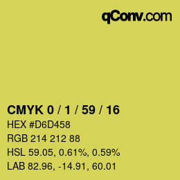 颜色代码: CMYK 0 / 1 / 59 / 16 | qconv.com