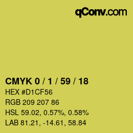 カラーコード: CMYK 0 / 1 / 59 / 18 | qconv.com