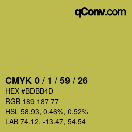Color code: CMYK 0 / 1 / 59 / 26 | qconv.com