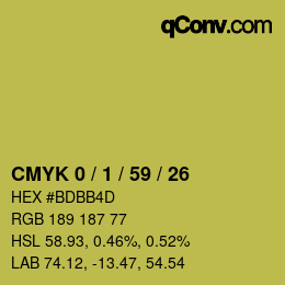 Color code: CMYK 0 / 1 / 59 / 26 | qconv.com