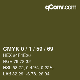 Color code: CMYK 0 / 1 / 59 / 69 | qconv.com