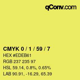 Color code: CMYK 0 / 1 / 59 / 7 | qconv.com