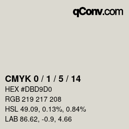 カラーコード: CMYK 0 / 1 / 5 / 14 | qconv.com