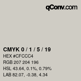 Color code: CMYK 0 / 1 / 5 / 19 | qconv.com