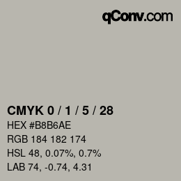 Color code: CMYK 0 / 1 / 5 / 28 | qconv.com