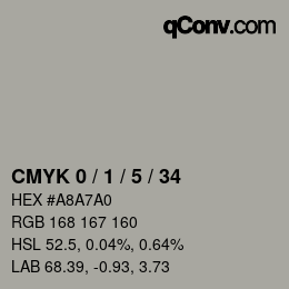 Color code: CMYK 0 / 1 / 5 / 34 | qconv.com