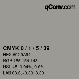 Color code: CMYK 0 / 1 / 5 / 39 | qconv.com