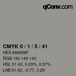 Color code: CMYK 0 / 1 / 5 / 41 | qconv.com