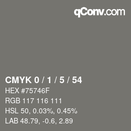 Color code: CMYK 0 / 1 / 5 / 54 | qconv.com