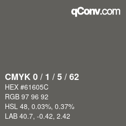 Color code: CMYK 0 / 1 / 5 / 62 | qconv.com