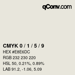 カラーコード: CMYK 0 / 1 / 5 / 9 | qconv.com
