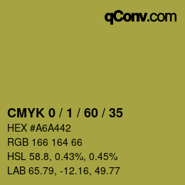 Color code: CMYK 0 / 1 / 60 / 35 | qconv.com