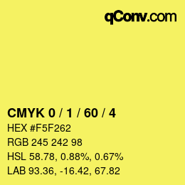 Color code: CMYK 0 / 1 / 60 / 4 | qconv.com