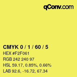 Color code: CMYK 0 / 1 / 60 / 5 | qconv.com