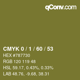 Color code: CMYK 0 / 1 / 60 / 53 | qconv.com