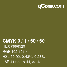 Color code: CMYK 0 / 1 / 60 / 60 | qconv.com