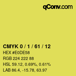 Color code: CMYK 0 / 1 / 61 / 12 | qconv.com