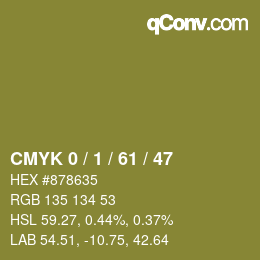 Color code: CMYK 0 / 1 / 61 / 47 | qconv.com