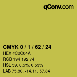 Color code: CMYK 0 / 1 / 62 / 24 | qconv.com