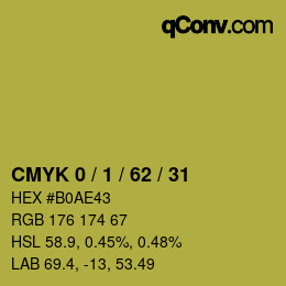 Color code: CMYK 0 / 1 / 62 / 31 | qconv.com