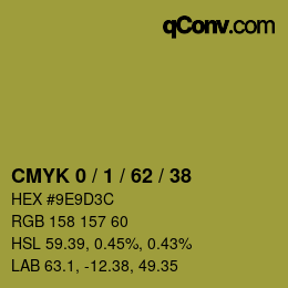 カラーコード: CMYK 0 / 1 / 62 / 38 | qconv.com