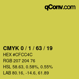 Color code: CMYK 0 / 1 / 63 / 19 | qconv.com