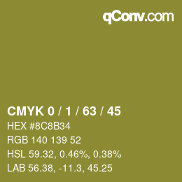颜色代码: CMYK 0 / 1 / 63 / 45 | qconv.com