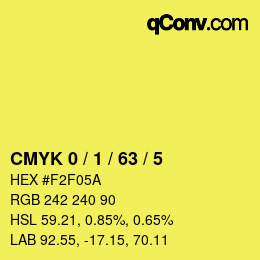 Color code: CMYK 0 / 1 / 63 / 5 | qconv.com