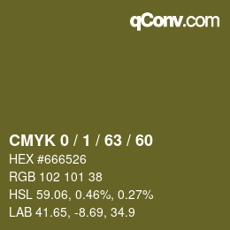 Color code: CMYK 0 / 1 / 63 / 60 | qconv.com