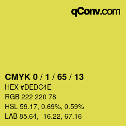 Color code: CMYK 0 / 1 / 65 / 13 | qconv.com