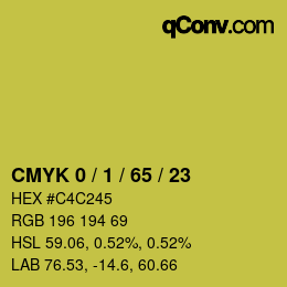 Color code: CMYK 0 / 1 / 65 / 23 | qconv.com