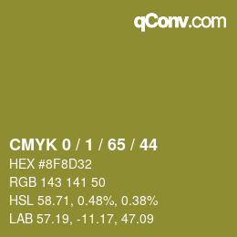 颜色代码: CMYK 0 / 1 / 65 / 44 | qconv.com