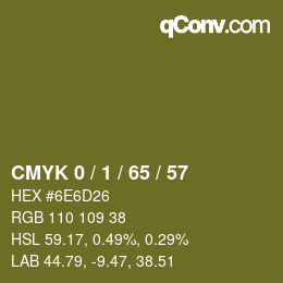 カラーコード: CMYK 0 / 1 / 65 / 57 | qconv.com