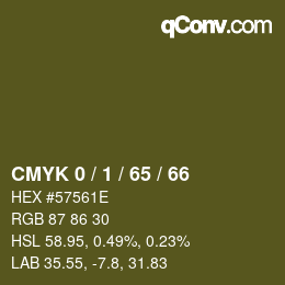 Color code: CMYK 0 / 1 / 65 / 66 | qconv.com