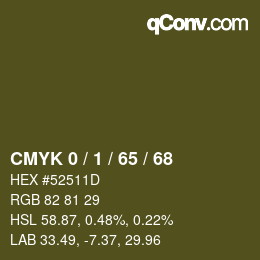 カラーコード: CMYK 0 / 1 / 65 / 68 | qconv.com
