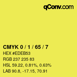 Color code: CMYK 0 / 1 / 65 / 7 | qconv.com