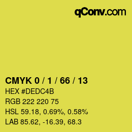 Color code: CMYK 0 / 1 / 66 / 13 | qconv.com