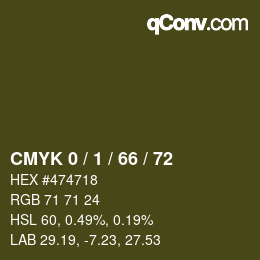 Color code: CMYK 0 / 1 / 66 / 72 | qconv.com