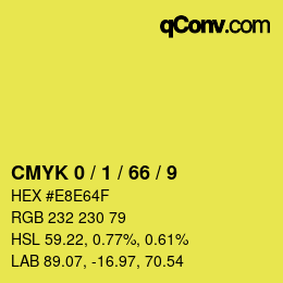 Color code: CMYK 0 / 1 / 66 / 9 | qconv.com