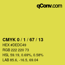 Color code: CMYK 0 / 1 / 67 / 13 | qconv.com