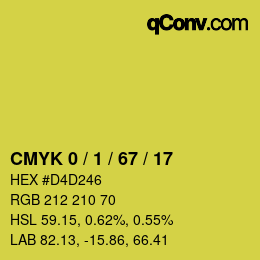 颜色代码: CMYK 0 / 1 / 67 / 17 | qconv.com